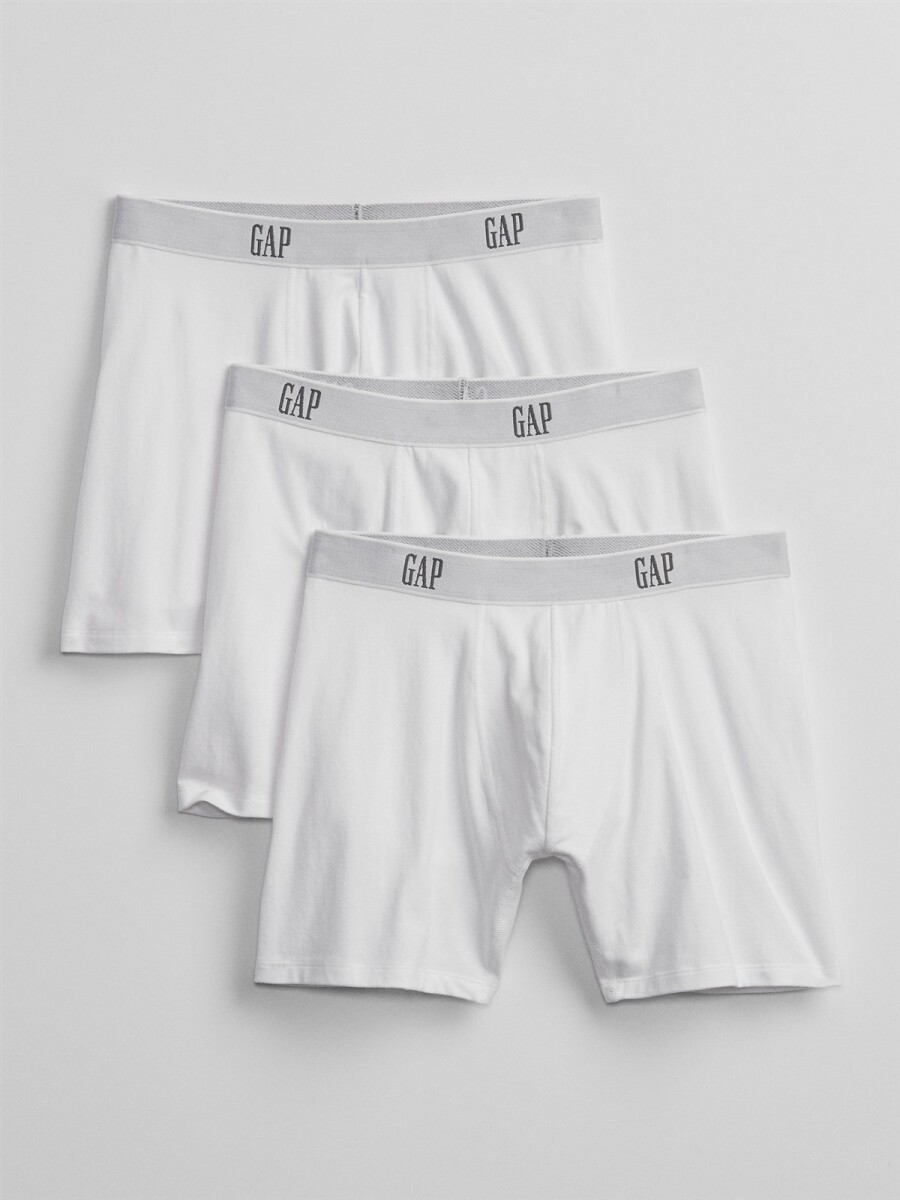 Boxer Básico Pack De 3 Hombre - Optic White 