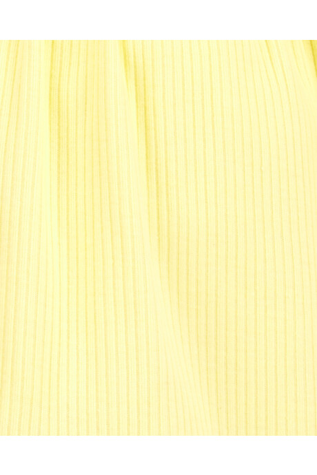Monito de algodón acanalado, amarillo Sin color