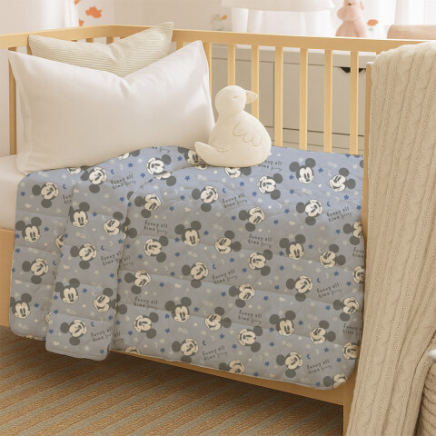 Acolchado Cuna 130 Hilos 100% Algodón Mickey
