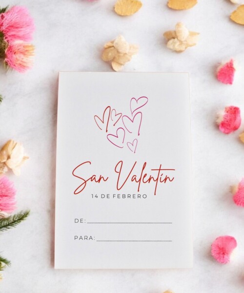 Tarjeta san valentin 10x15 DISEÑO 4