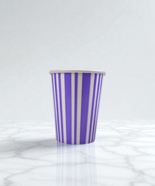Vaso polipapel 8 oz VIOLETA LINES
