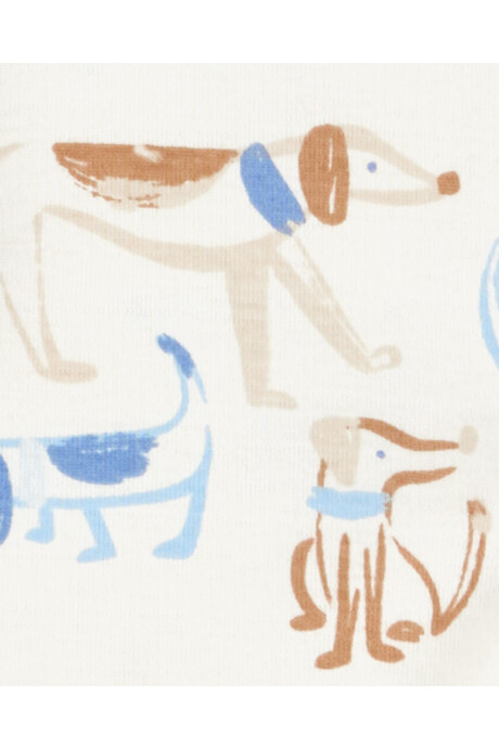 Set tres piezas, campera y pantalón de algodón terry más body de algodón, diseño perro Sin color