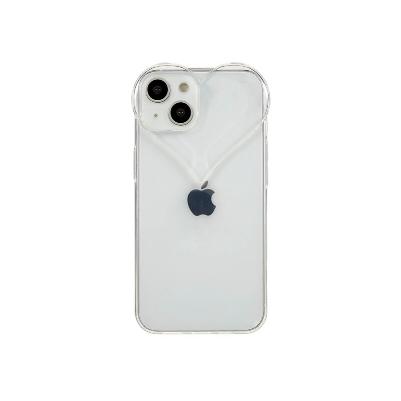 Protector iPhone 13/14 transparente con corazón Protector Iphone 13/14 Transparente Con Corazón