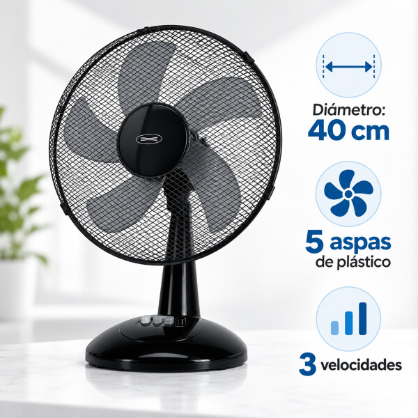 Ventilador De Mesa 40 Cm 5 Aspas Ks-vm405ab VENTILADOR DE MESA KASSEL 40CM VM405AB