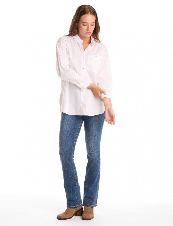 Camisa Tencel Oversize BLANCO