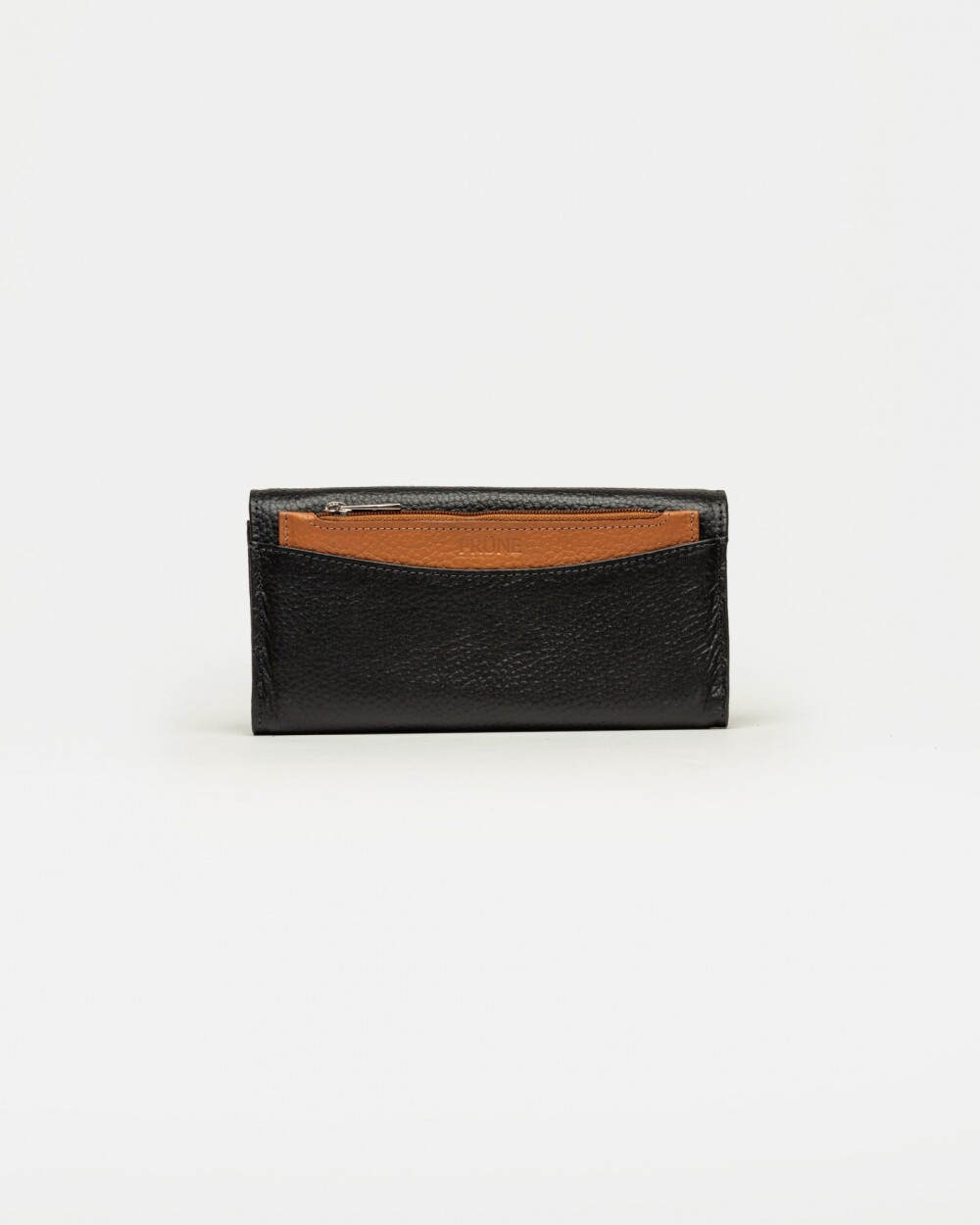 Billetera The Circle en cuero graneado Negro