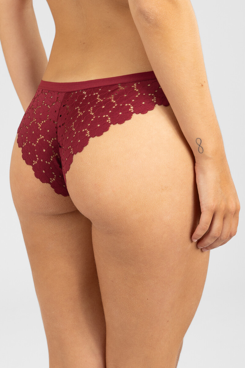 Bikini pali Bordeaux oscuro