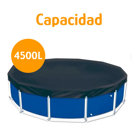 Cobertor Para Piscina Circular 4500L Diám 3.33M de PVC Mor Azul