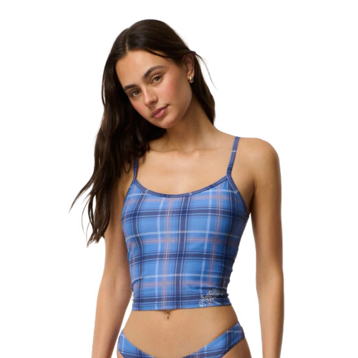 Top Rip Curl Archive: Plaid Tankini - Azul Top Rip Curl Archive: Plaid Tankini - Azul