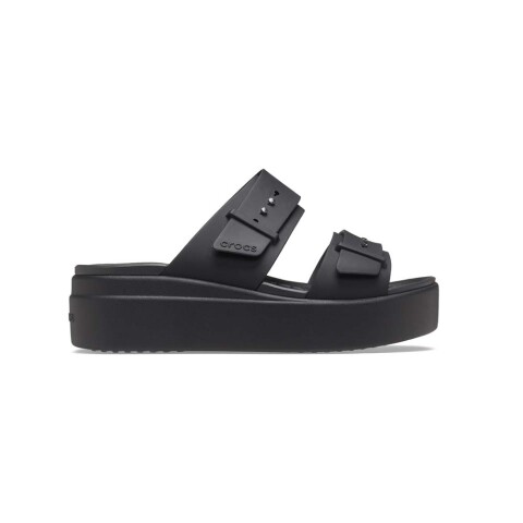 Sandalias Crocs Brooklyn Buckle Low Wedge - Mujer Black