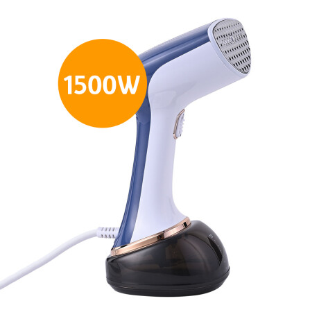 Plancha A Vapor De Mano 1500W Vertical Ropa Cortinas Tapices Blanco/azul