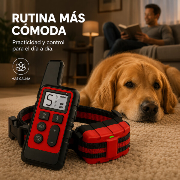 Collar Antiladridos Control Remoto Sumergible Entrenamiento Variante Color Rojo