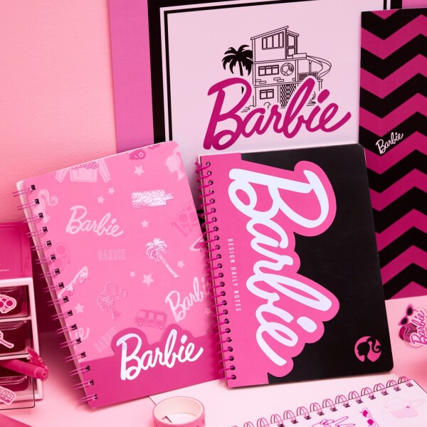 Cuaderno espiral A5 Barbie rosa