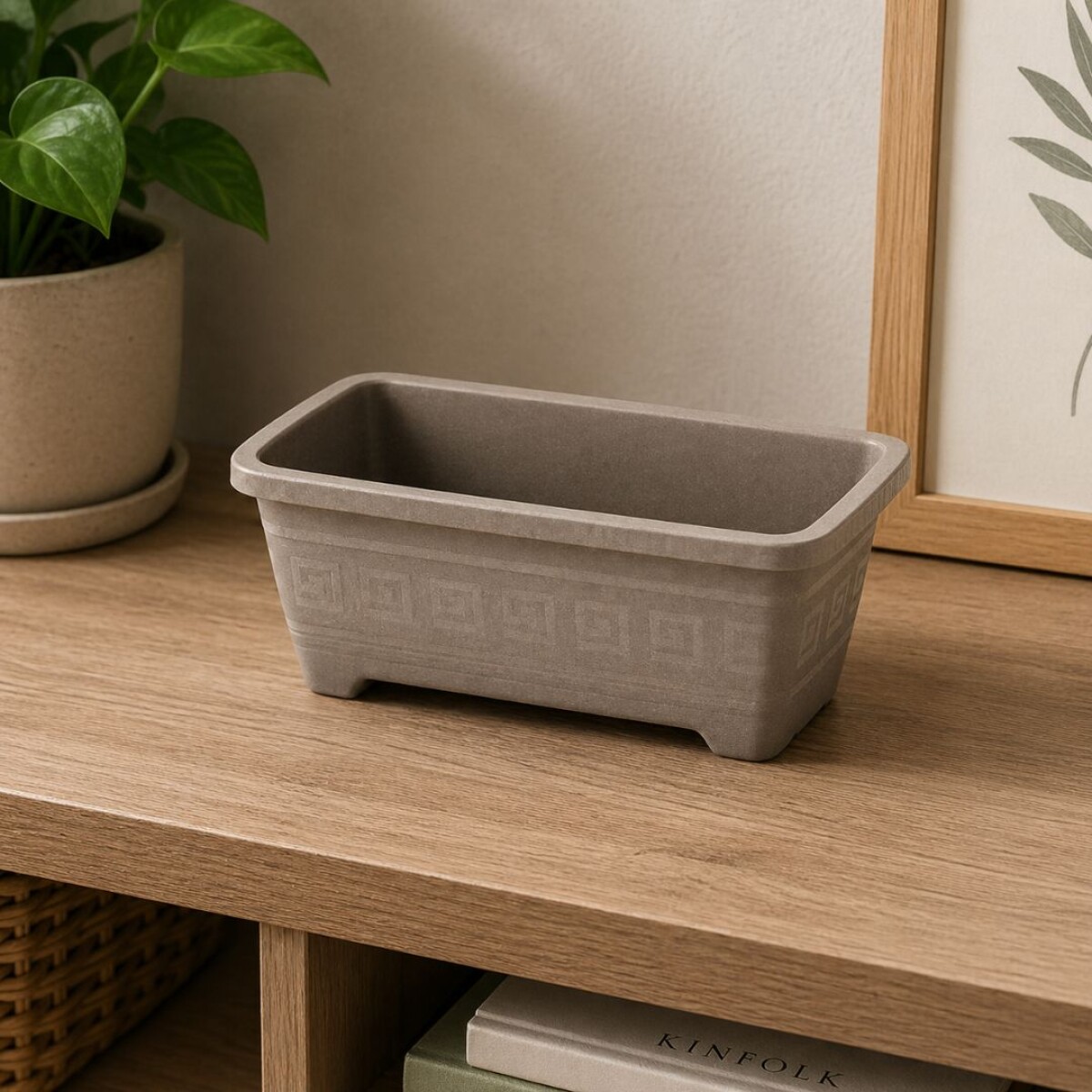 MACETA JARDINERA RECTANGULAR 350ML ARENA 