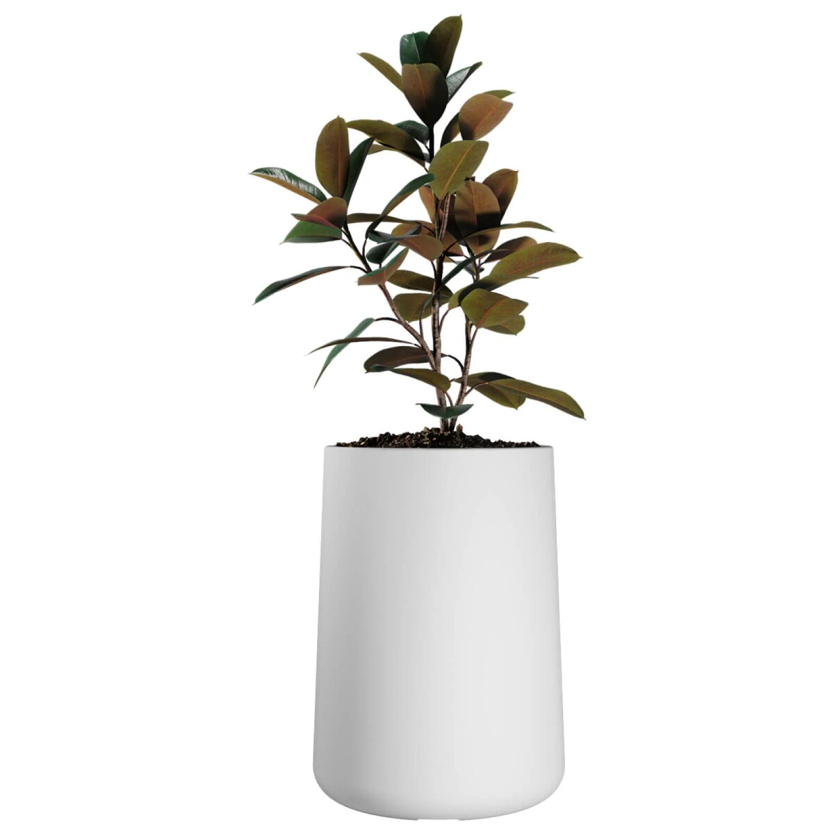 Macetero Gota 55 Blanco Alto 55cm x 36cm Ancho Boca x Diam Base 40cm, 60 lts 