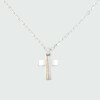 Cruz mediana MOON en plata 925 con trenza de oro amarillo 18k Cruz mediana MOON en plata 925 con trenza de oro amarillo 18k