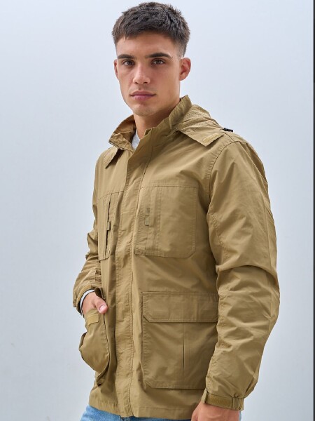 PARKA OXX 8853 BOLS. TAPA BEIGE