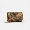 Bandolera Honey En Cuero Animal Print Camel