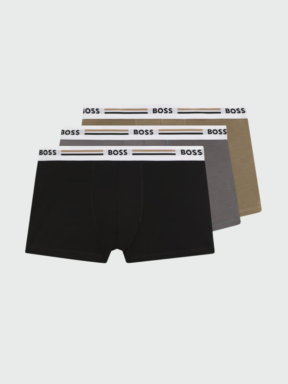 BOSS - Pack de tres bóxers con logo Gris Claro