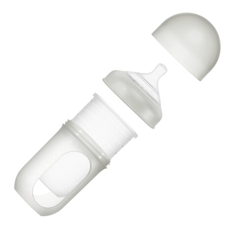 Mamadera Silicona con tetina 3m+ (240ml) gris claro