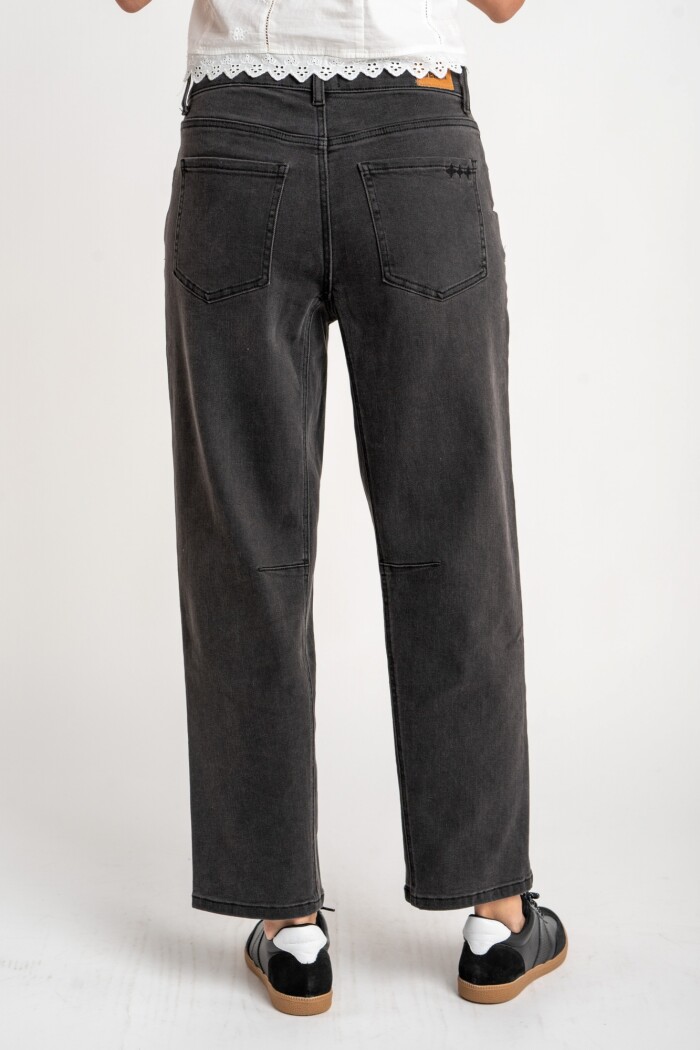 Jean Baggy Barrel Denim Gris