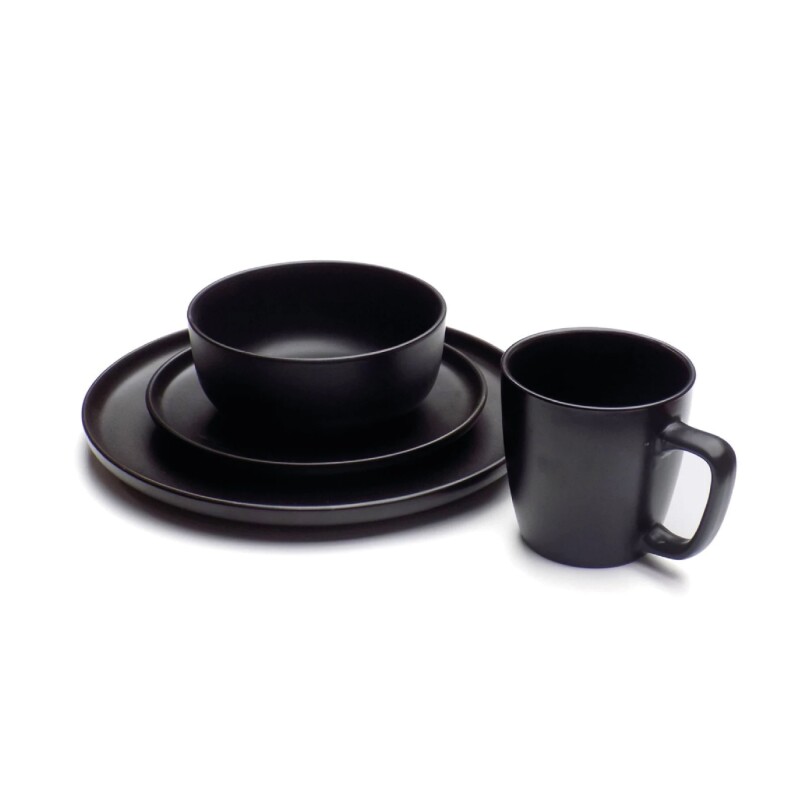 PLATO DE MESA D27CM PRAGA BORDE RECTO NEGRO PLATO DE MESA D27CM PRAGA BORDE RECTO NEGRO