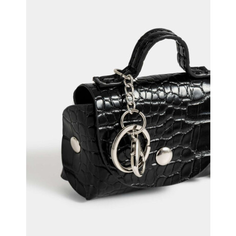 Monedero Cuerina Croco Negro