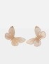 Aros Colgantes Cortos Con Mariposas Aros Con Mariposas - Dorado