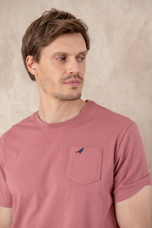 T-Shirt con bolsillo Dusty Pink