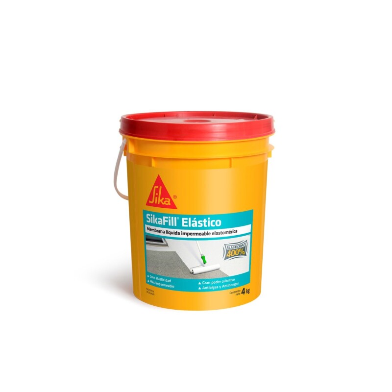 Membrana líquida impermeabilizante antihongos Sika SikaFill Elástico 4 Kg Membrana líquida impermeabilizante antihongos Sika SikaFill Elástico 4 Kg