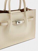 Bolso Tote Con Textura Y Detalle De Cinturón crudo
