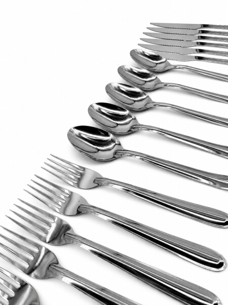 CUBIERTOS INOX SET 24PCS PLATEADO