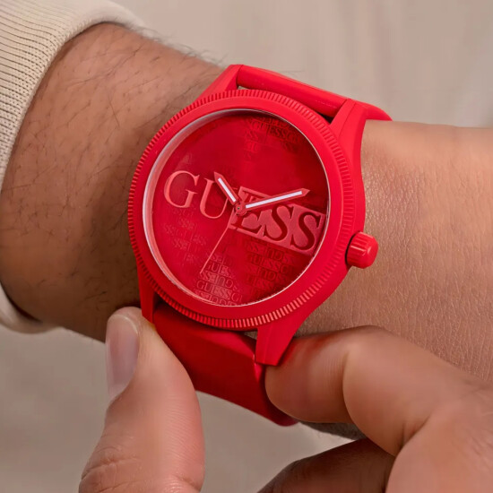 Reloj GUESS REPUTATION Silicona Rojo Esfera 45mm 0