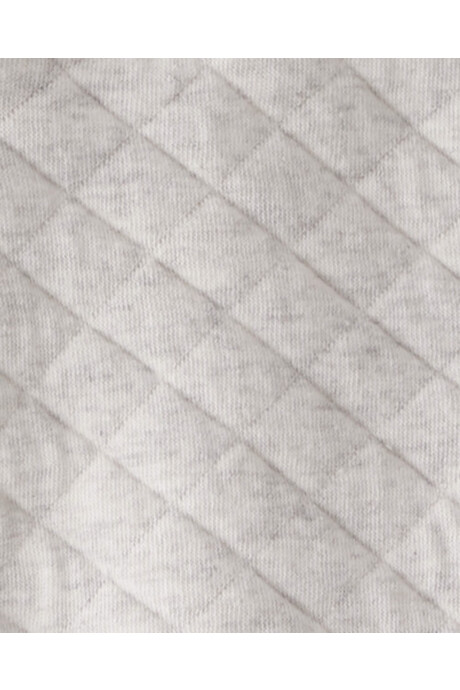 Mameluco de algodón orgánico capitoneado, gris Sin color