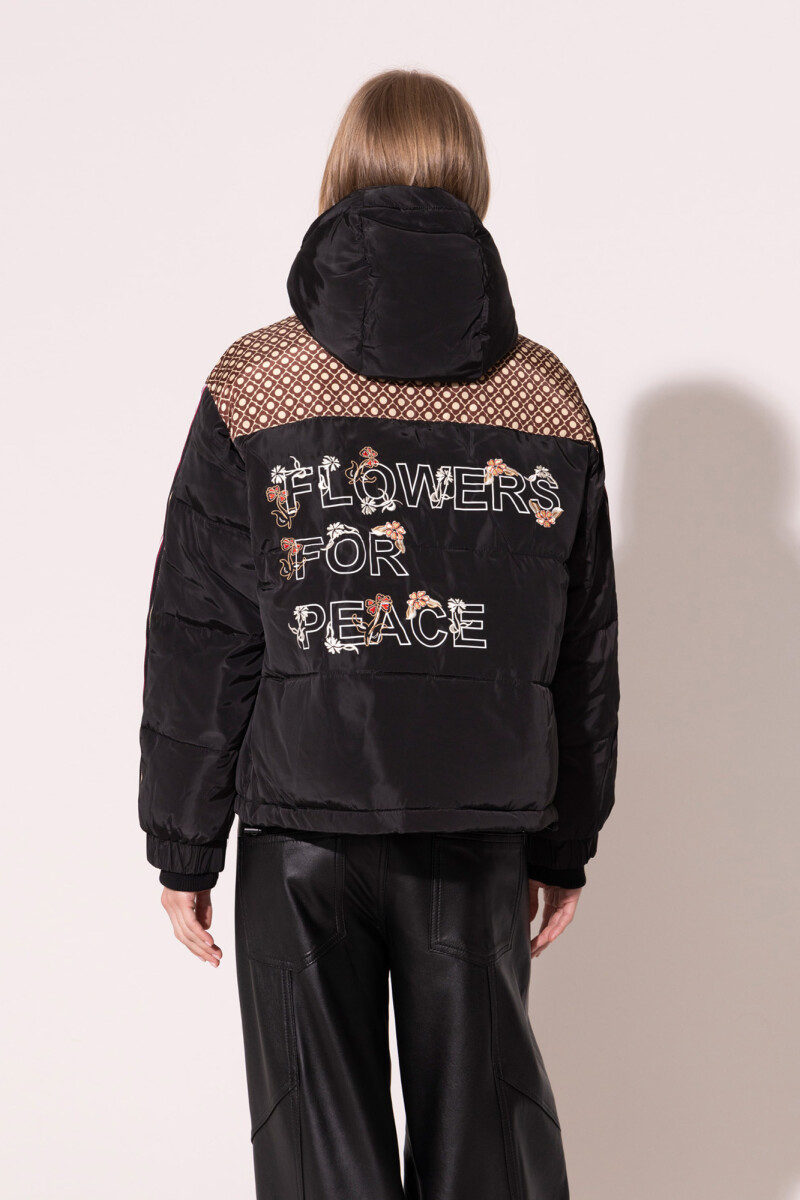 CAMPERA FLORA Negro
