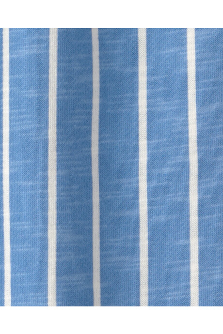 Pantalón de algodón, diseño a rayas azules y blancas Sin color