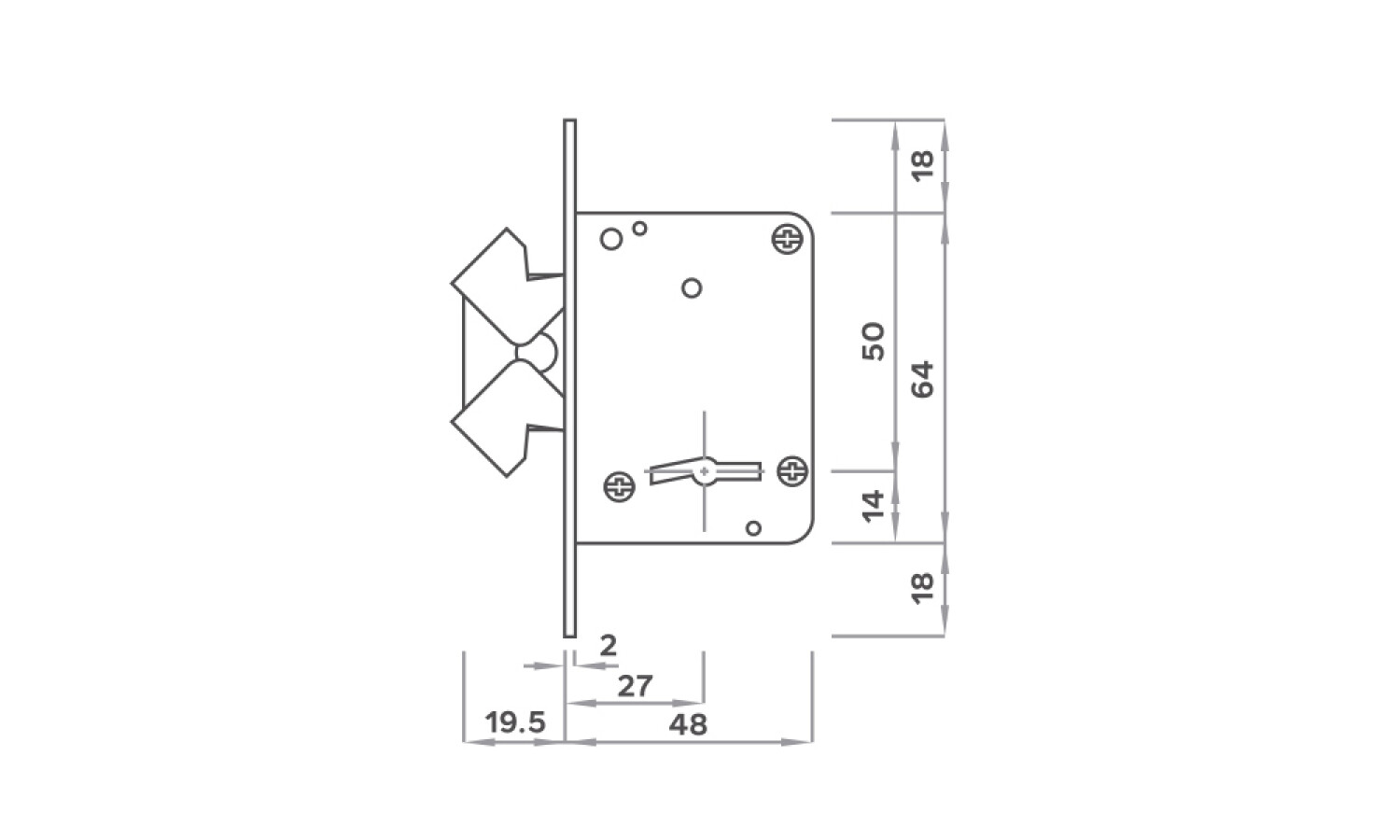 Cerrojo Para Placard 3012 — Montecuir