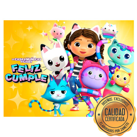 Lámina La Casa de Muñecas de Gabby Amarilla Rect.
