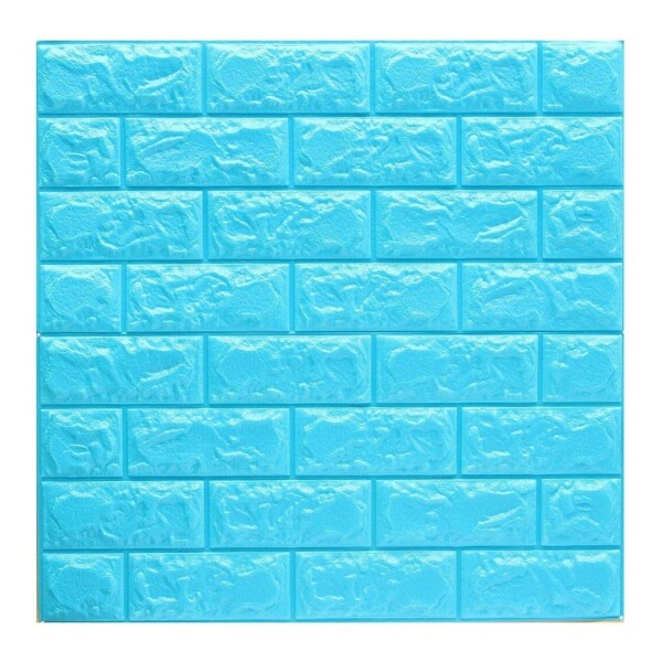 Revestimiento Pared Adhesivo Facil Colocacion Piedra X60 Un Color Variante Celeste