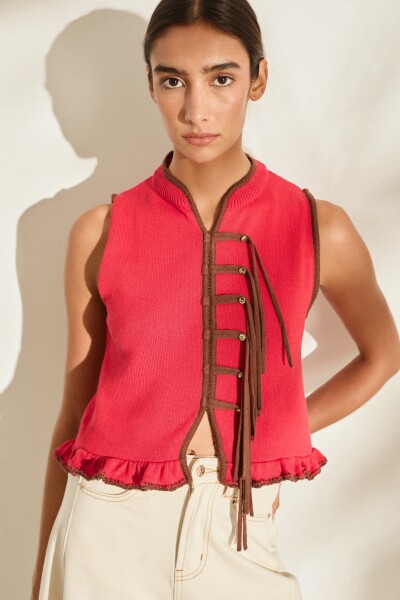 TOP SOL Rojo Y Chocolate