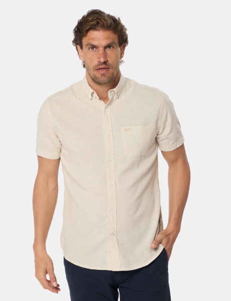 CAMISA DE LINO Beige