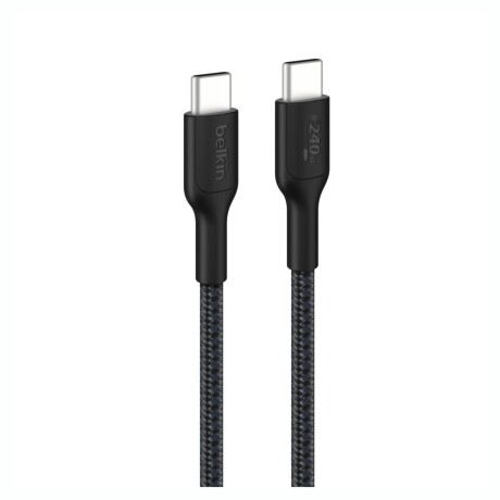 BELKIN CABLE BRAIDED USB-C TO USB-C 240W CABLE 2M Cable BELKIN USB-C A USB-C 240W Braided Longitud 2M - Negro