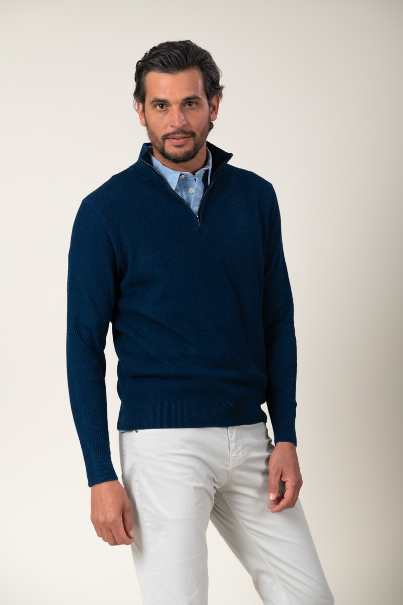 Sweater Denim medio cierre 