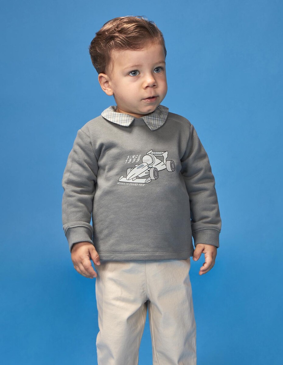 Sudadera Con Print - Verde Oscuro 