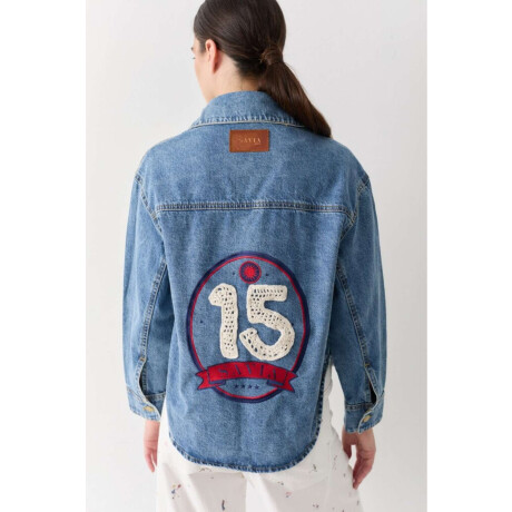 Pre Venta Campera Escudo Celeste Con Rojo