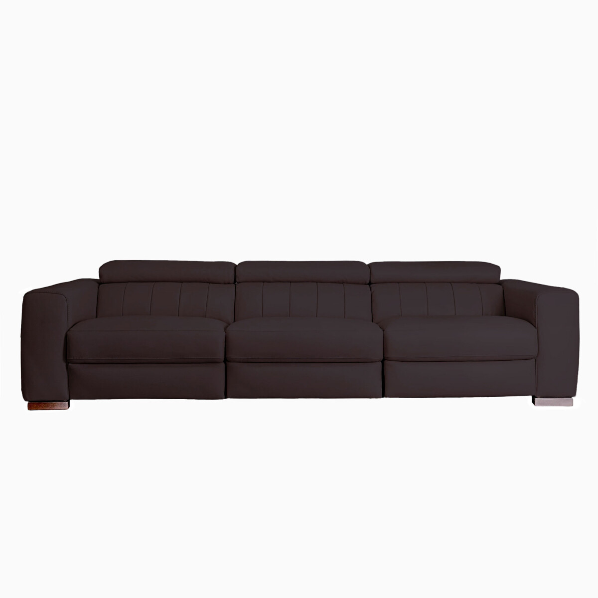 SILLÓN - 3 CUERPOS CUERO-100-NATURAL MARRON FORZA 