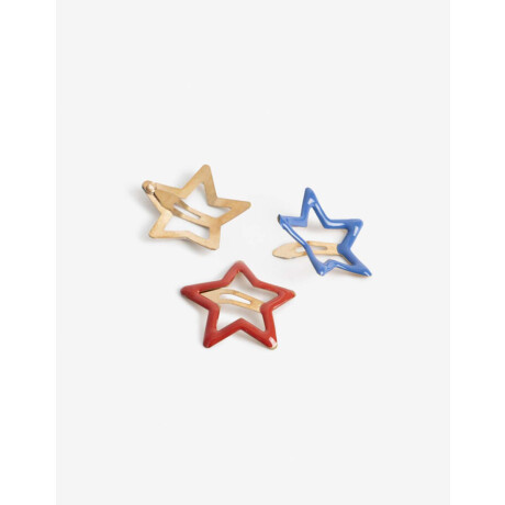 Set De Hebillas Tic Tac Combinacion Tricolor