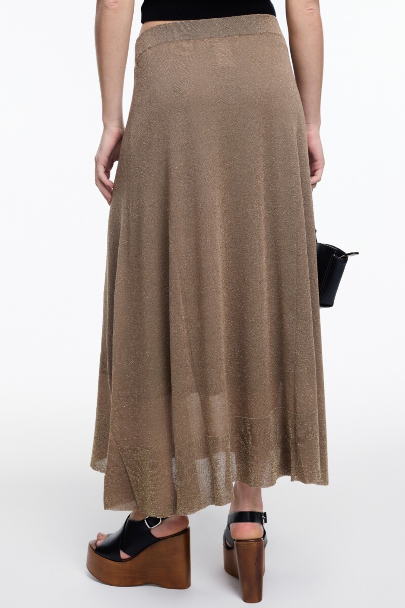 FALDA TEJIDA LUREX Bronce