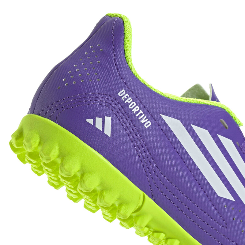 Championes de Niños Adidas Futbol 5 III TF Púrpura - Blanco - Amarillo Limon