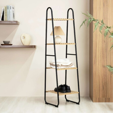Estanteria 4 Niveles Bambu House Negro